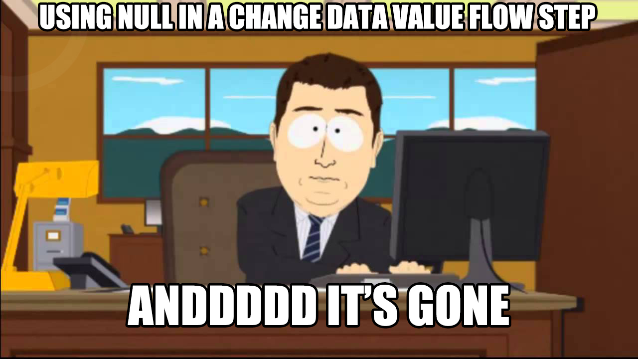 And It's Gone - null value