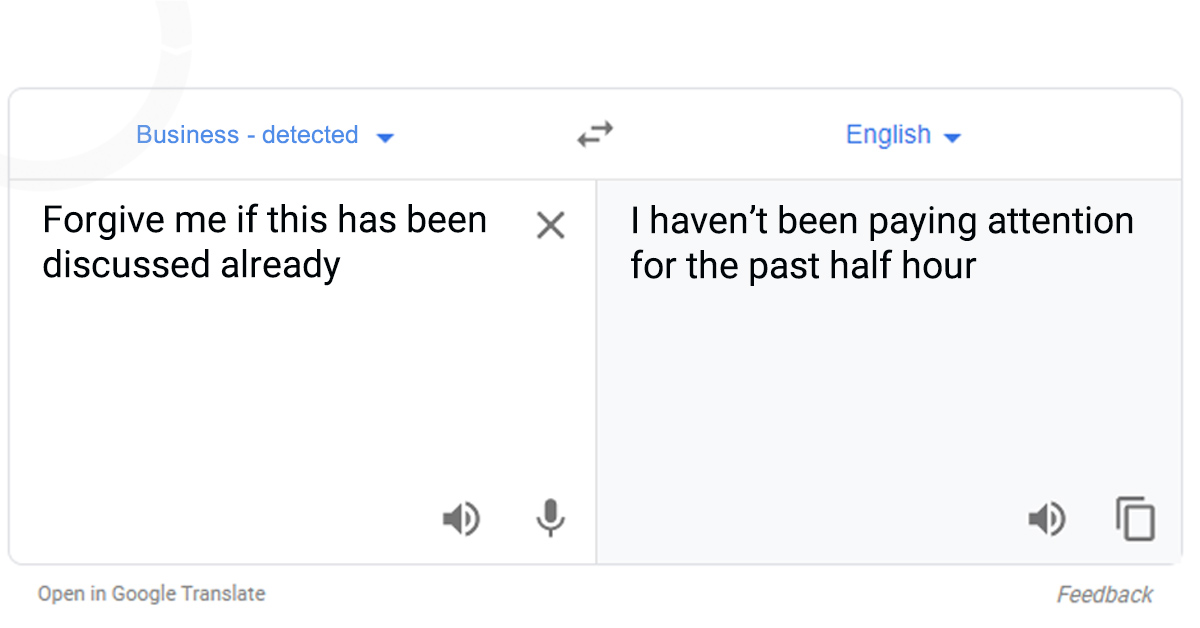 Biz Google Translate - paying attention