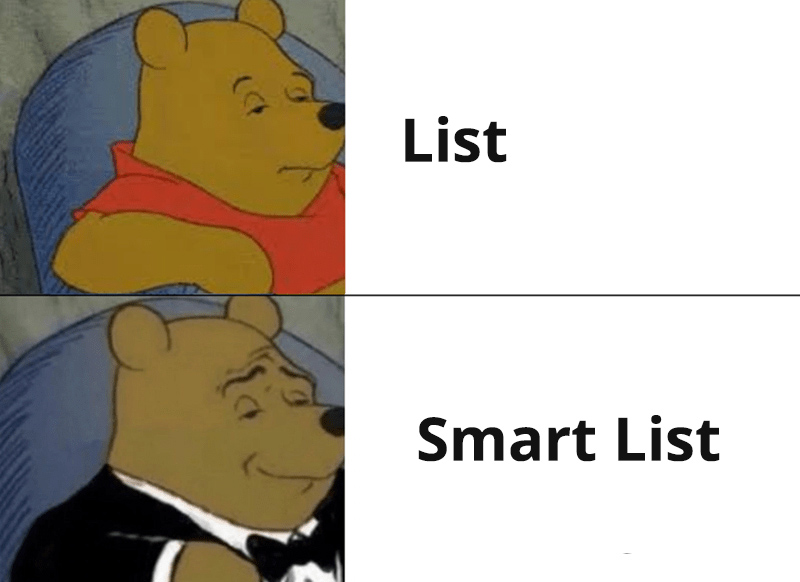 Tuxedo Winnie The Pooh - smart list