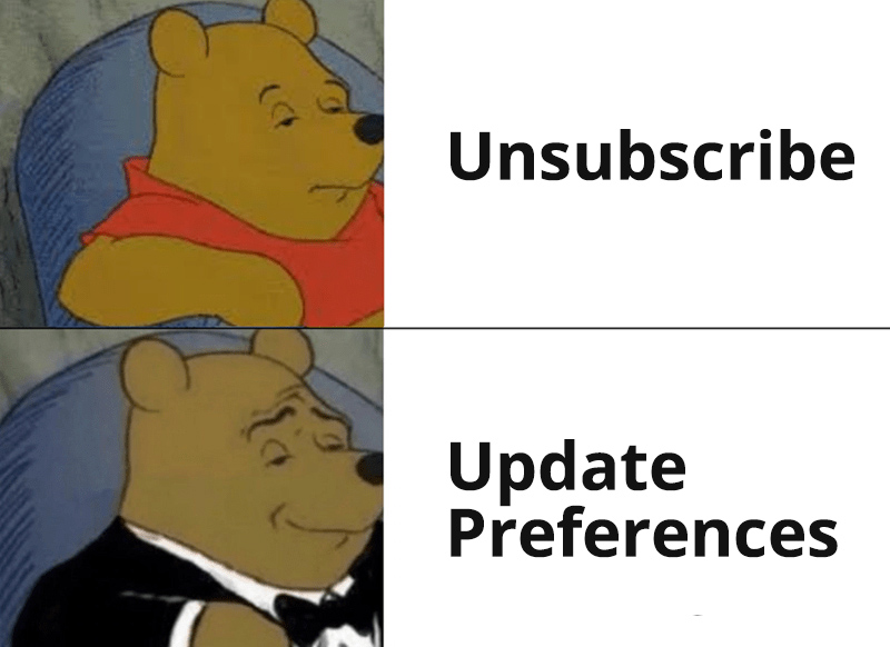 Tuxedo Winnie The Pooh - unsubscribe