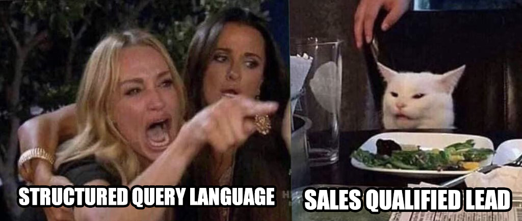 Woman Yelling At Cat - sql