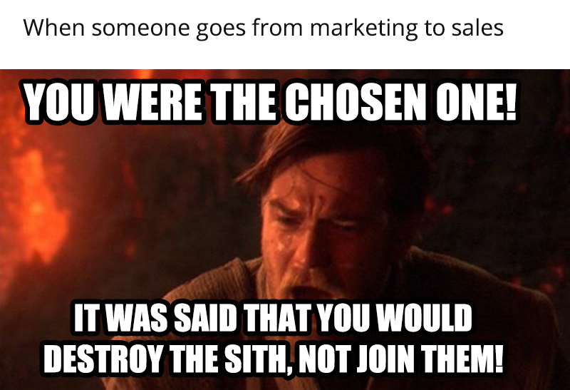 You Were The Chosen One - marketing sales